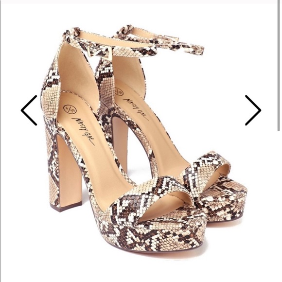 Nasty Gal Snake Skin High Heel Sandals -Never Worn - Picture 2 of 5